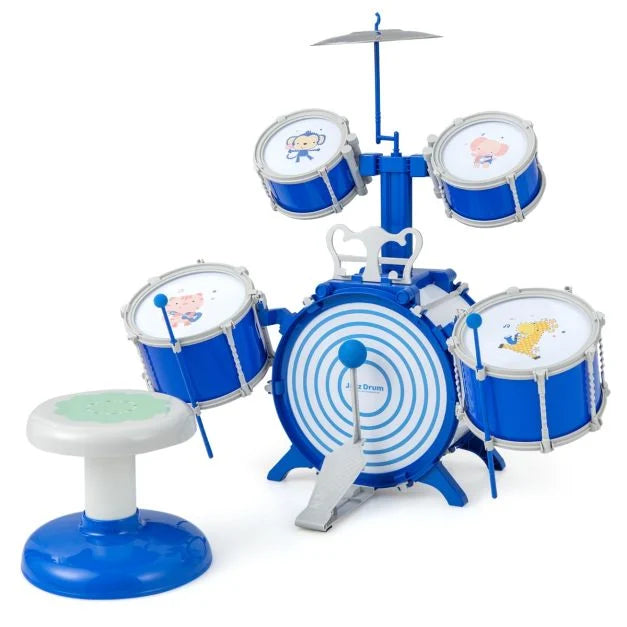 Educational Musical Drum Toy for Kids with Bass Drum and Pedal