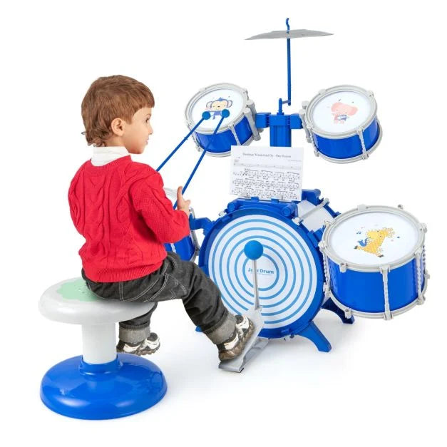 Educational Musical Drum Toy for Kids with Bass Drum and Pedal
