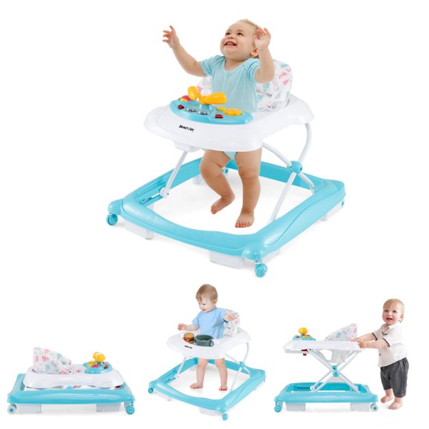Toddler Push Walker with Activity Center and 3 Adjustable Heights