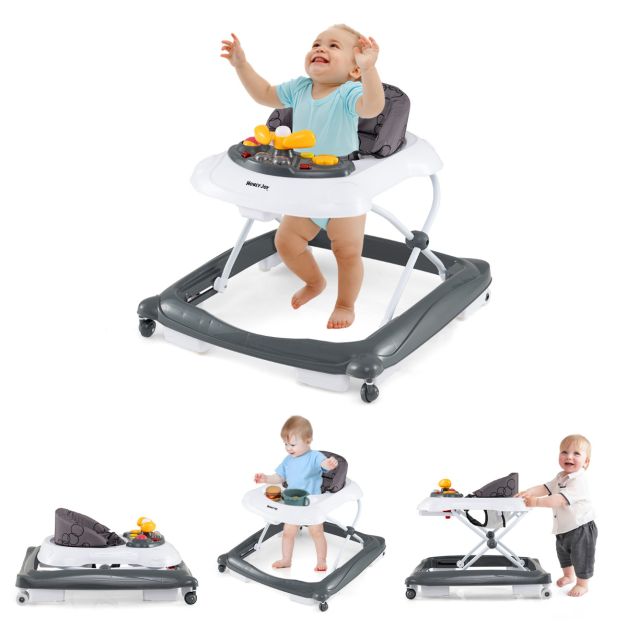 Toddler Push Walker with Activity Center and 3 Adjustable Heights