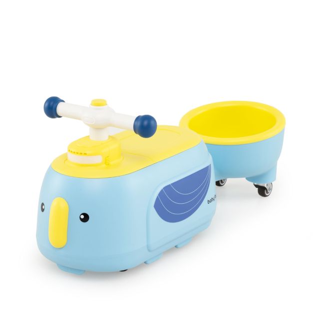 Kids Ride-On Toy Car with Trailer, Music & Lights