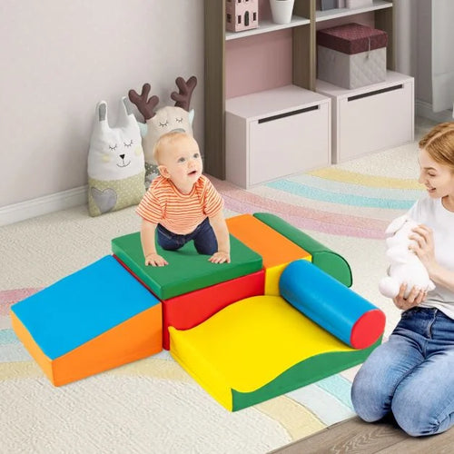 7-Piece Colorful Toddler Climbing Toys Set with EPE Foam