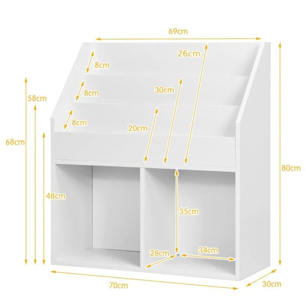 Classroom & Home Toy Storage Cabinet with Open Shelf Design