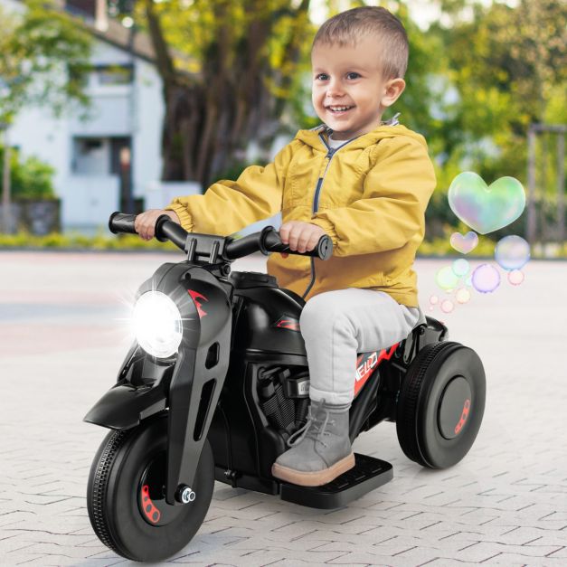 Kids Electric 6V Ride-On Bike with Bubble Maker
