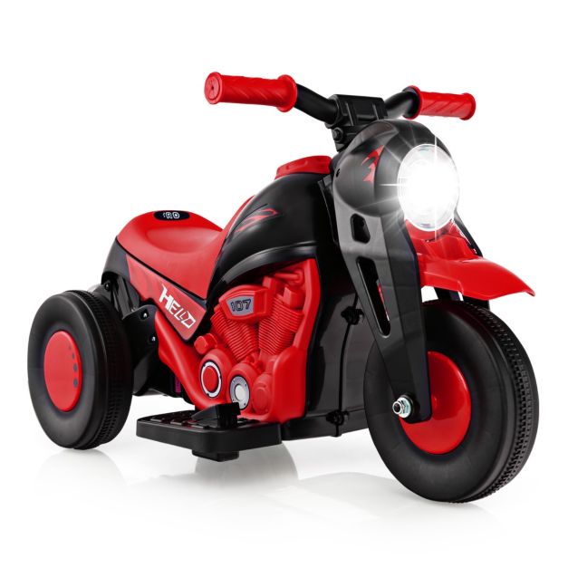 Kids Electric 6V Ride-On Bike with Bubble Maker