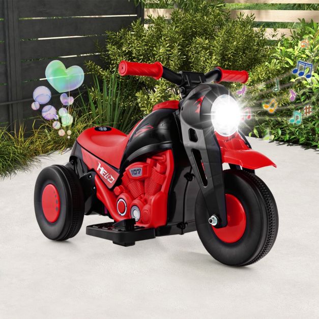 Kids Electric 6V Ride-On Bike with Bubble Maker