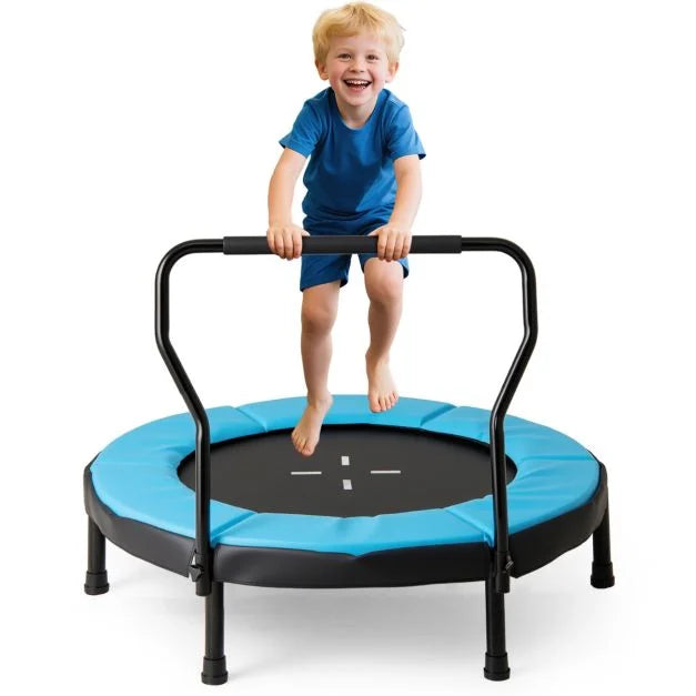 Fitness Trampoline for Kids with Handlebar – Indoor & Outdoor Use