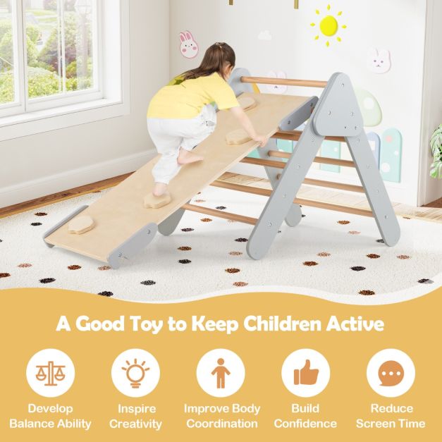 7-in-1 Toddler Climbing Frame with 6-Piece Indoor Baby Soft Play Set