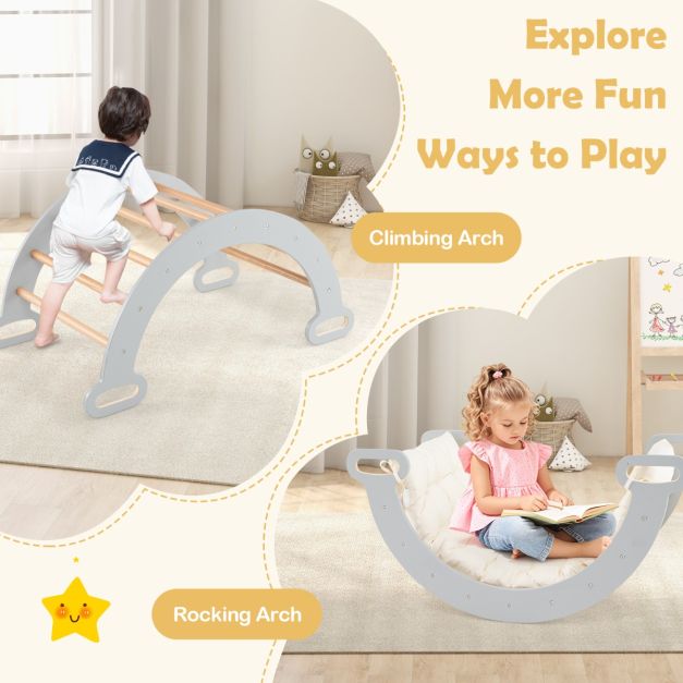 7-in-1 Toddler Climbing Frame with 6-Piece Indoor Baby Soft Play Set