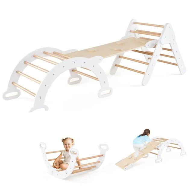 7-in-1 Toddler Climbing Frame with 6-Piece Indoor Baby Soft Play Set