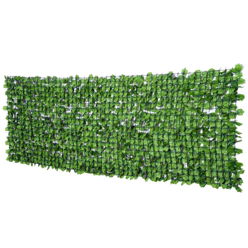 Green Artificial Leaf Wall Panel, 3 x 1m, for Outdoor Privacy and Garden Decor
