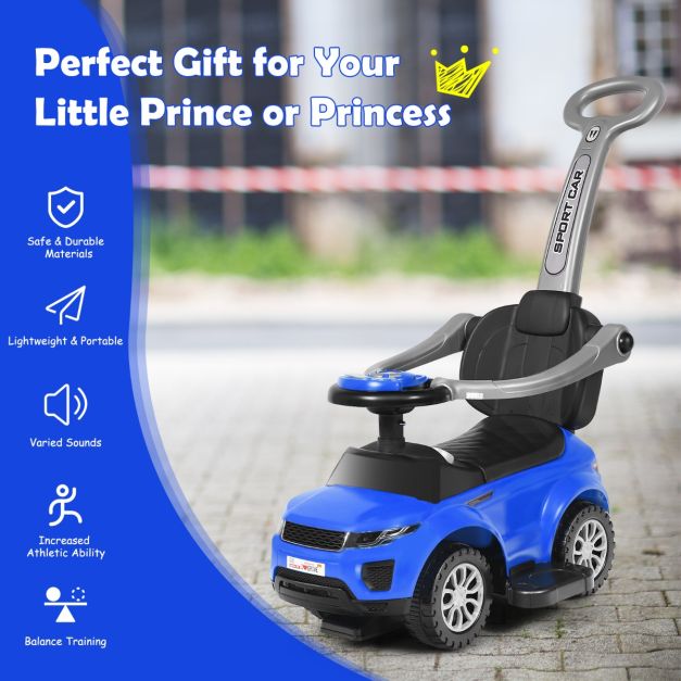 3-in-1 Ride-On Push Car Stroller and Sliding Walking Car for Kids