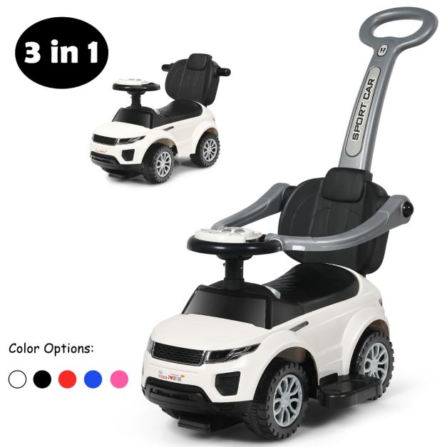 3-in-1 Ride-On Push Car Stroller and Sliding Walking Car for Kids