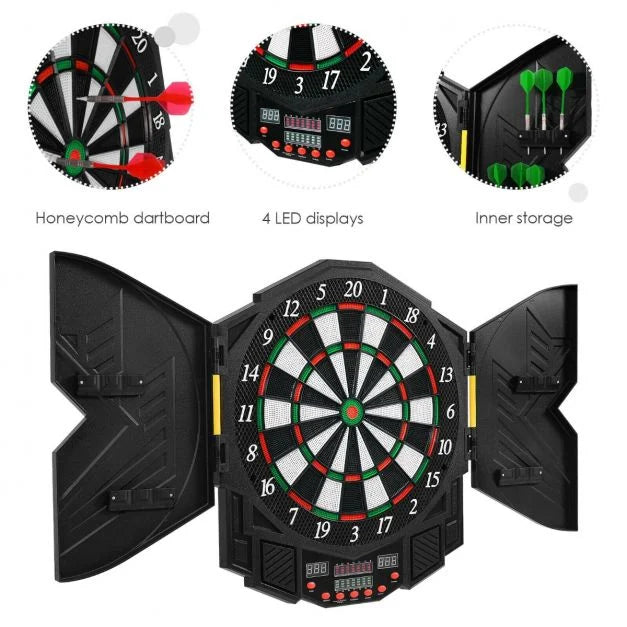 LED Dartboard Set – 216 Game Modes with 12 Precision Darts