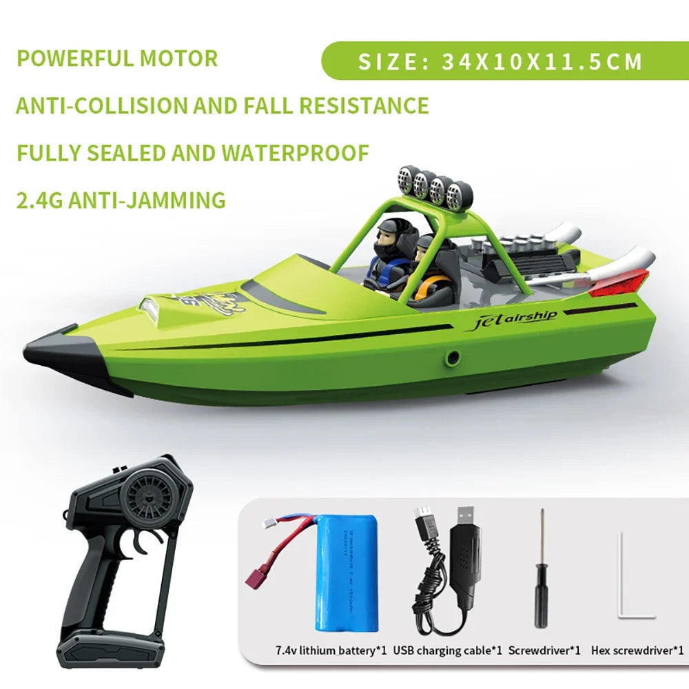 2.4GHz TY725 RC Turbojet High-Speed Remote Control Boat with Low Battery Alarm Toy