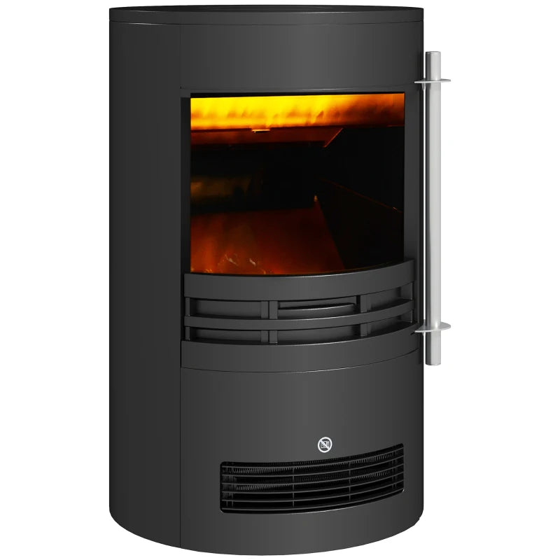 Electric Fire Stove – 1000W/2000W Heater with Log Flame & Thermostat