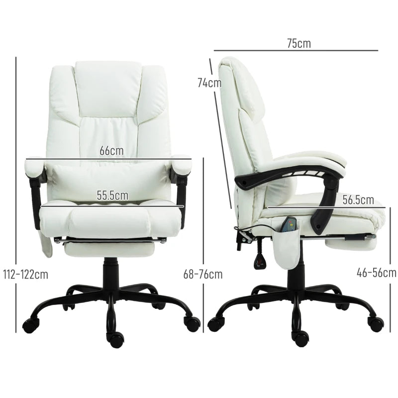 Home Office Chair with 6-Point Massage & Adjustable Height