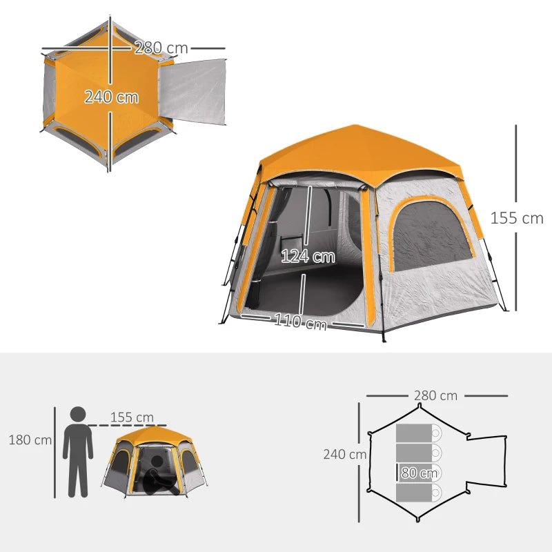 Easy Setup Dome Tent – Family Tent with Vestibule & Rainfly