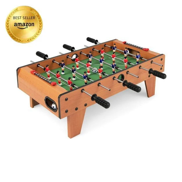 Wooden Foosball Table Set with Footballs – Kids & Adults Game