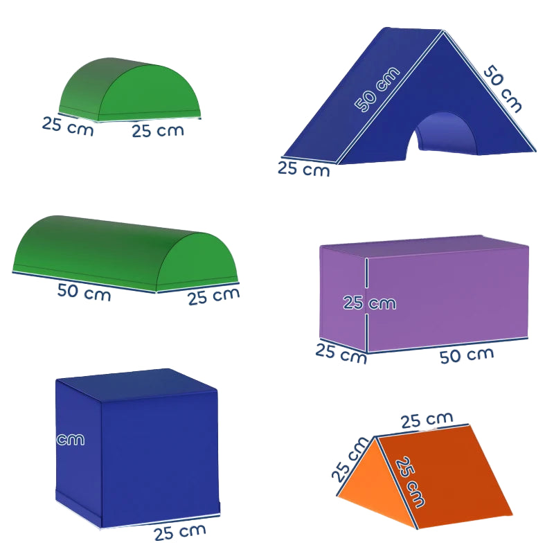 Multicolored 11-Piece Foam Play Set for Kids – Soft Blocks for Climbing & Crawling