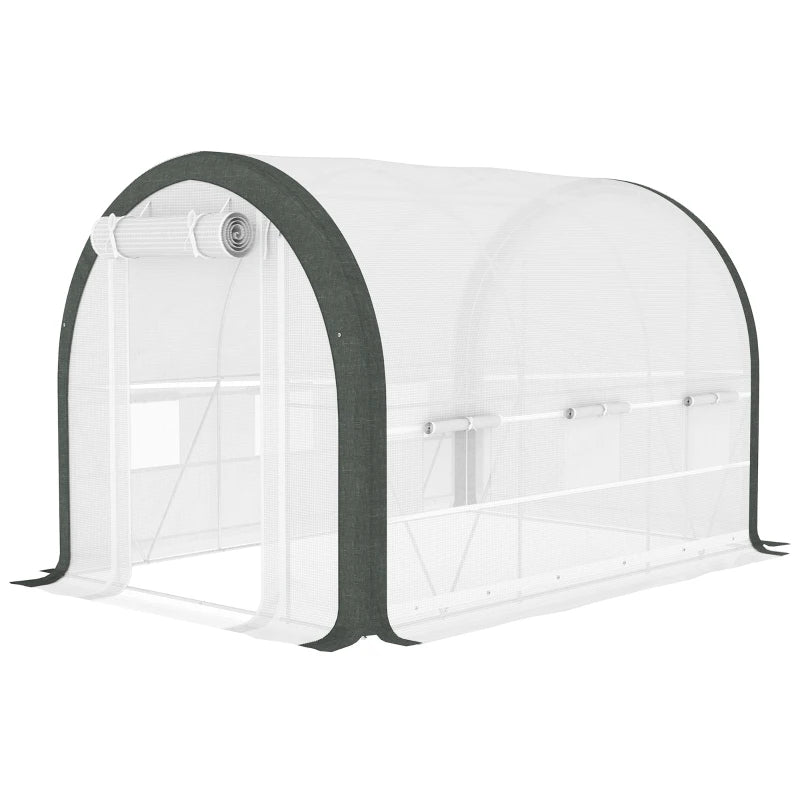 Walk-In Tunnel Greenhouse with Accessories for Garden and Backyard Use White, 3 x 2 m