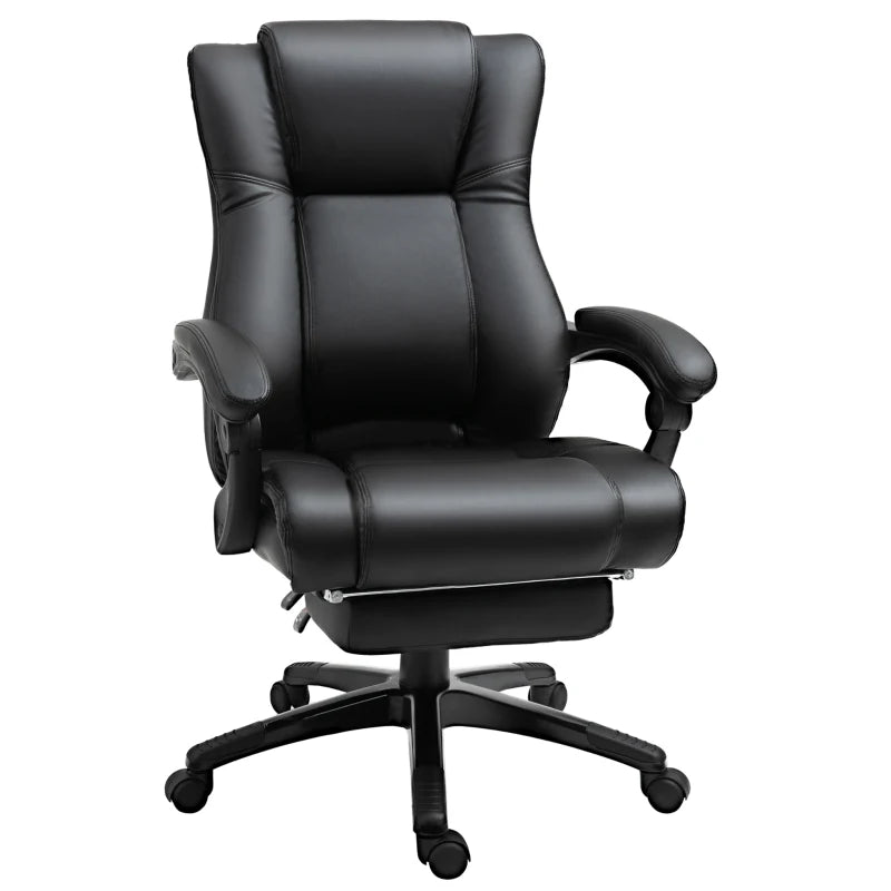 Black Executive Computer Chair with Wheels & Adjustable Height