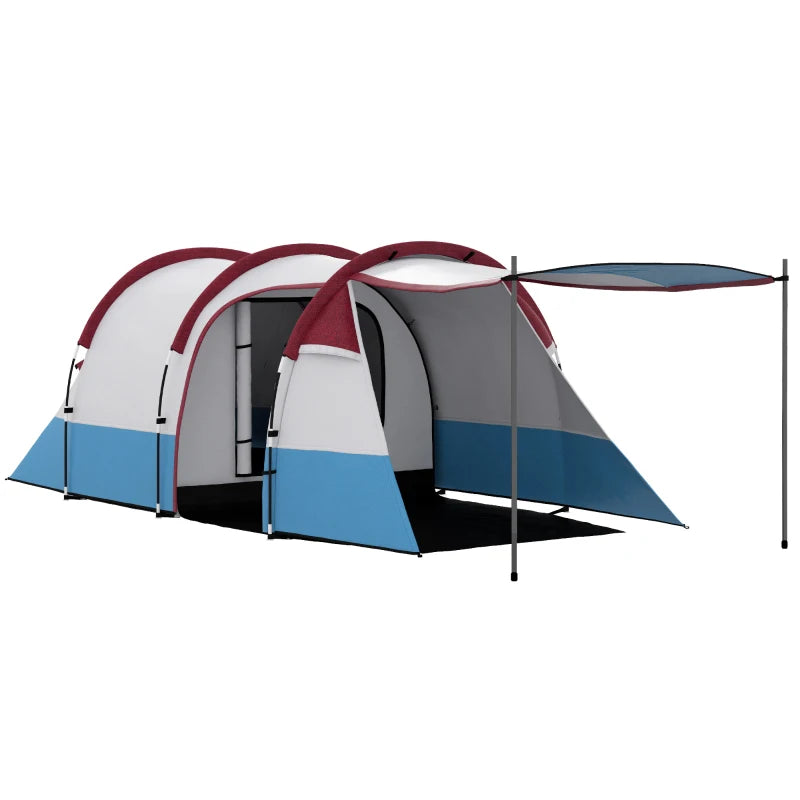 2-3 Person Tunnel Tent with Living Area & Waterproof Coating