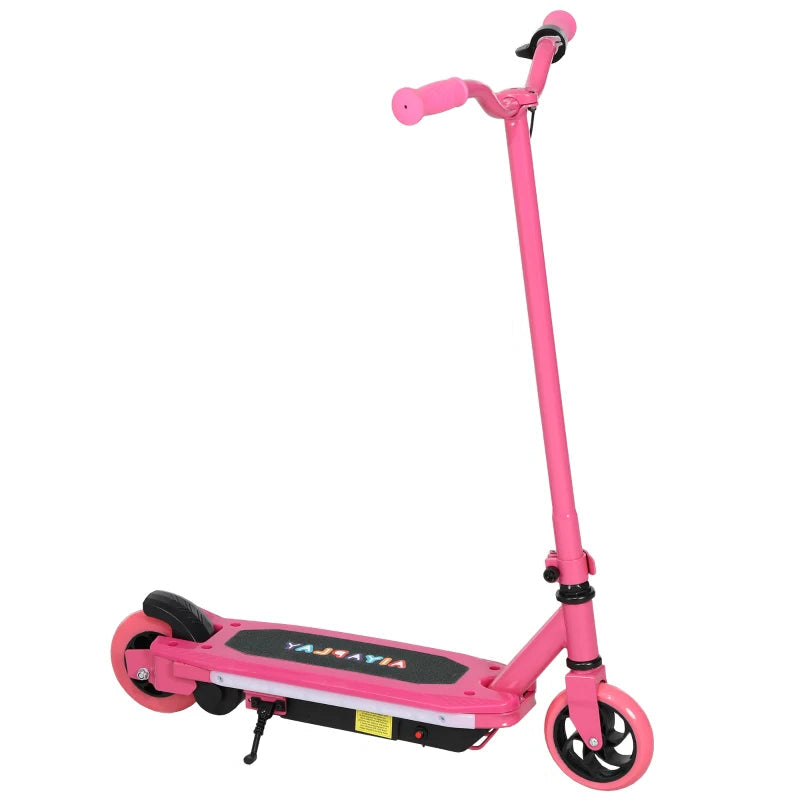 Electric Scooter for Kids Ages 6–14 with Colorful LED Lights – Pink, Safe & Stylish