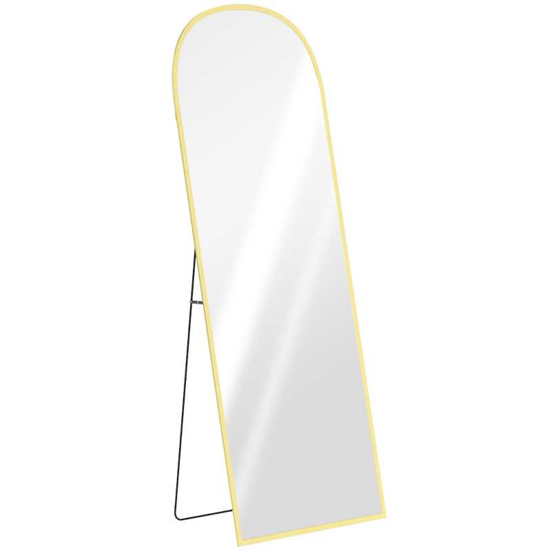 Gold Floor Mirror – 165cm Aluminium Frame, Full-Length Standing Mirror