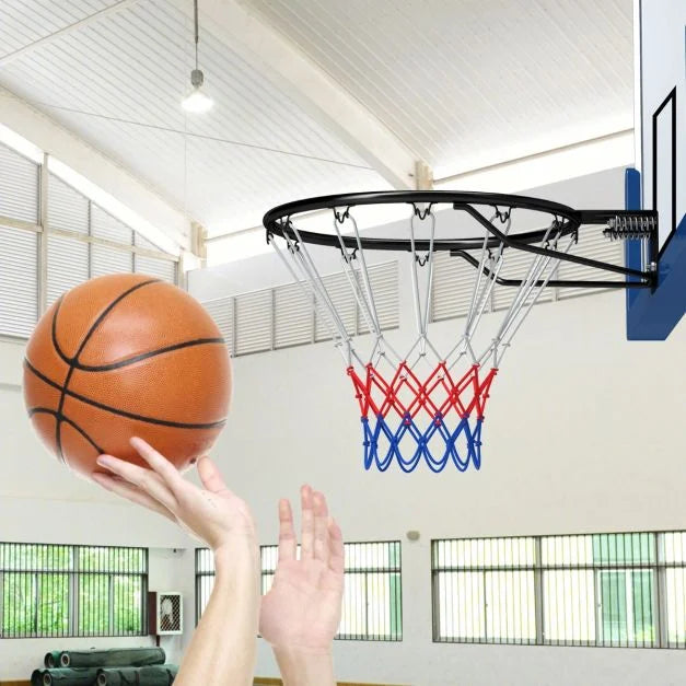 Wall Basketball Hoop with Double Spring and All-Weather Net