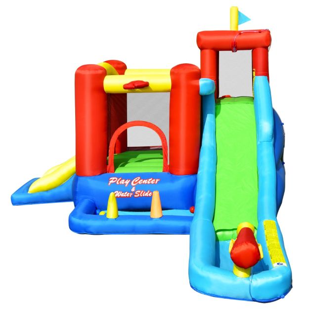 Fun 9-in-1 Inflatable Water Slide and Trampoline – Blower Not Included