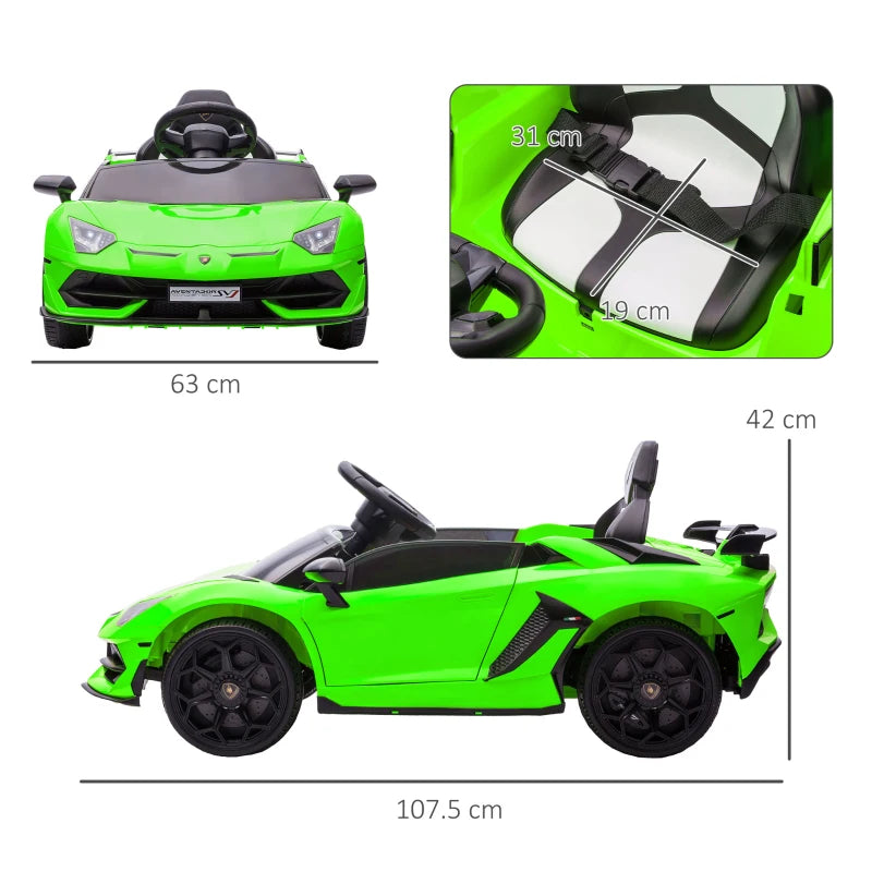 Children’s Licensed Lamborghini 12V Electric Car with Remote and Butterfly Doors