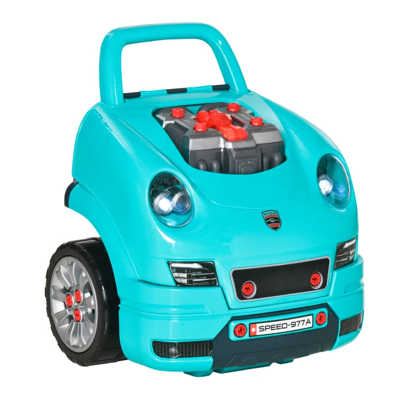Kids Engine Truck Toy with Horn, Light, and Car Key for Ages 3-5, Durable & Fun – Teal