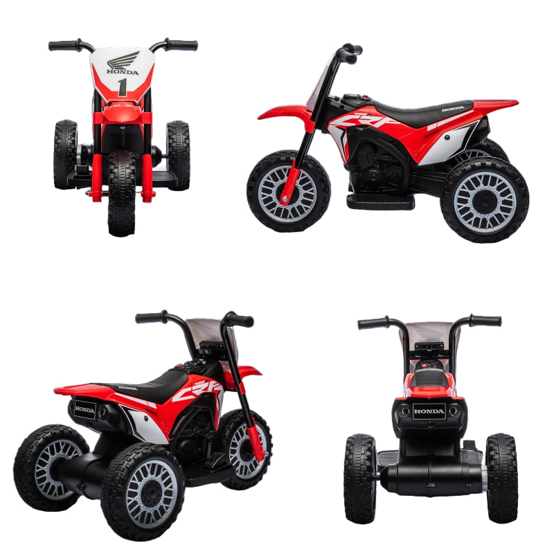 Toddler Electric 3-Wheel Motorbike with Horn and Startup Sound – Red, Ages 18-36 Months