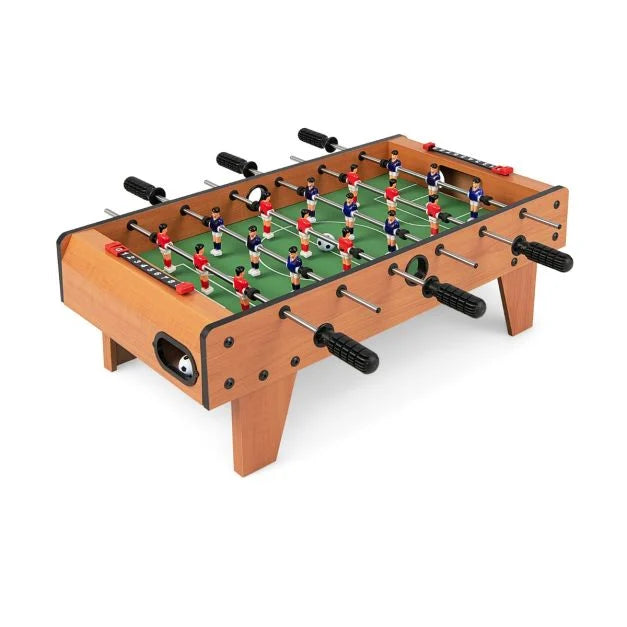 Wooden Foosball Table Set with Footballs – Kids & Adults Game
