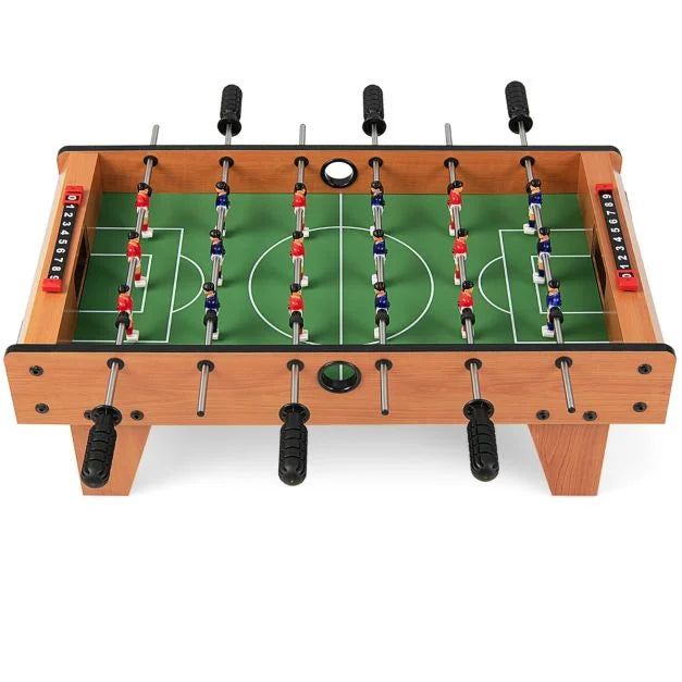 Wooden Foosball Table Set with Footballs – Kids & Adults Game