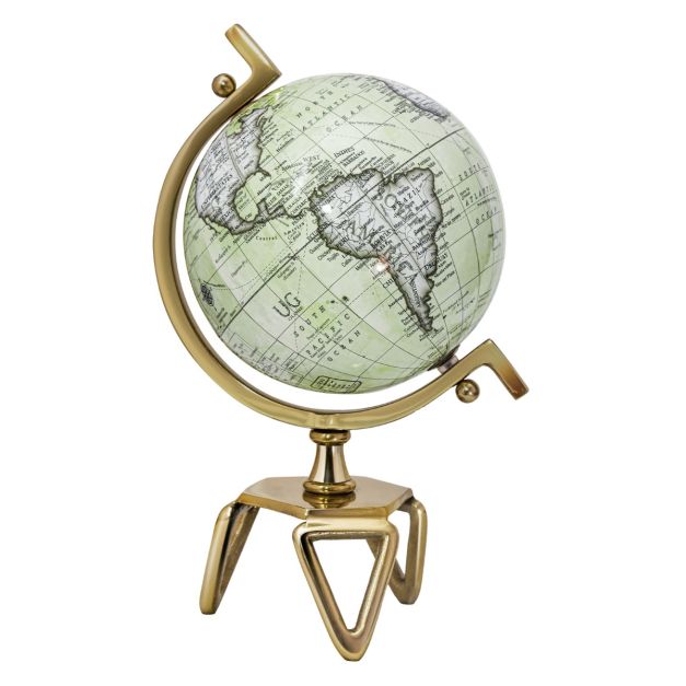Interactive Educational Globe with Metal Meridian and Triangle Metal Stand
