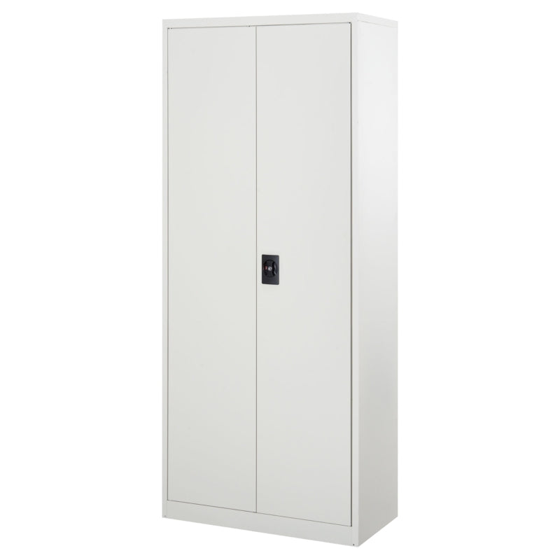 White Lockable Filing Cabinet – Large Office Storage with Adjustable Shelves