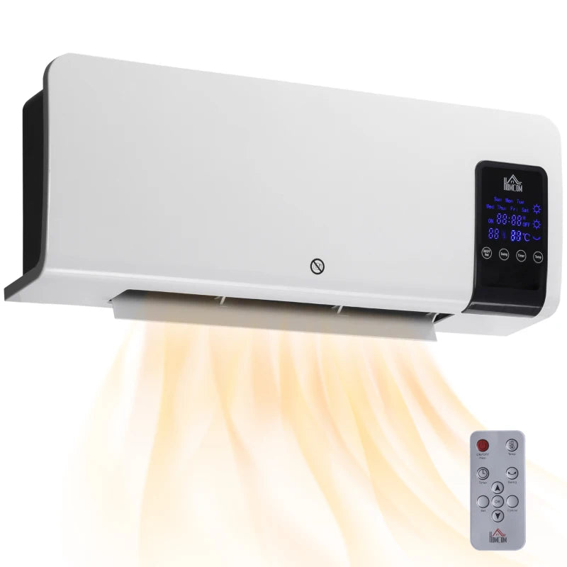 Wall Heater 2000W – Sleek White Design, 18–45°C Temperature Range