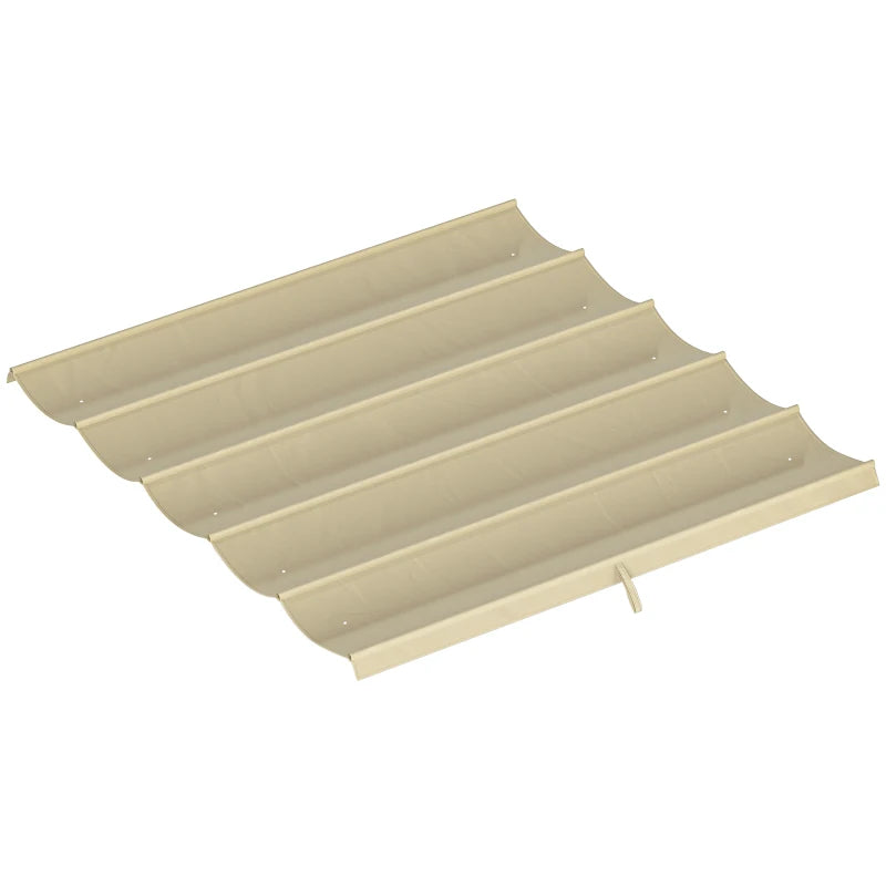 Beige Retractable Pergola Roof Cover Replacement Canopy Fabric for 3x3m Frame, 2.55x2.5m