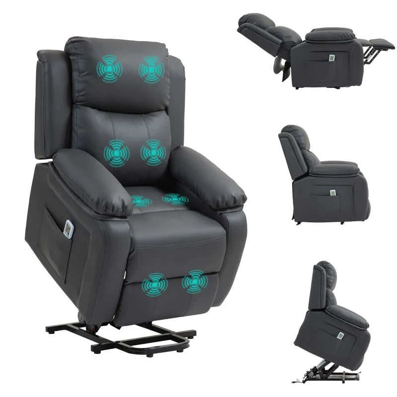 Electric Riser Recliner Chair w/ Massage, Heat & Remote