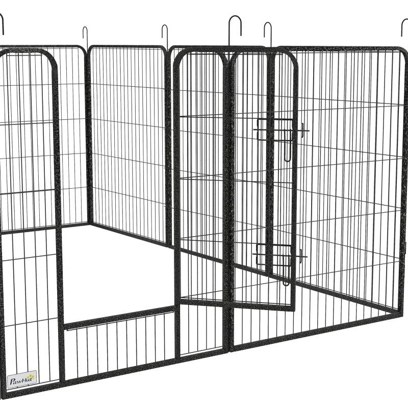 Silver Puppy Playpen with 12 Panels – Indoor & Outdoor Use