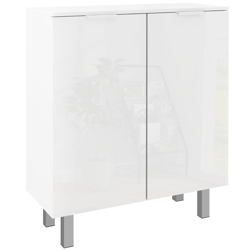 White Shoe Cabinet – 5-Tier Storage Cupboard for Footwear
