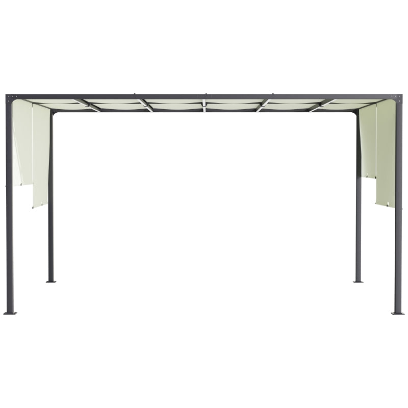 Cream White Outdoor Pergola for Patio or Garden – Elegant Sun Shelter 3x4M