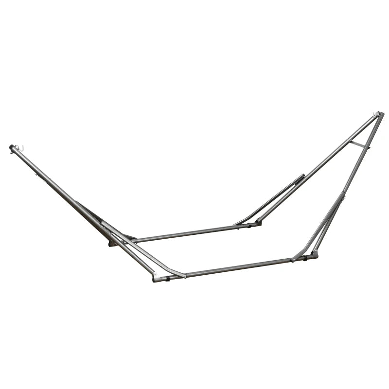 Portable Foldable Hammock Stand with Clothes Drying Rack Metal Frame for Patio Garden