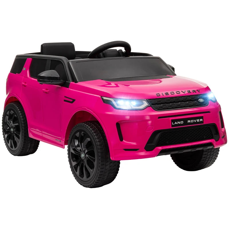 Remote Control Licensed Land Rover Discovery Sport 12V Ride-On Car for Kids – Pink, 3-6