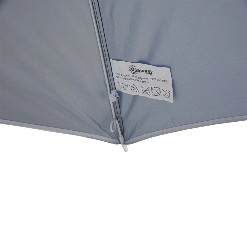 Portable Fishing & Beach Shelter Umbrella with Side Panels and Carry Bag – Blue, 2.2m