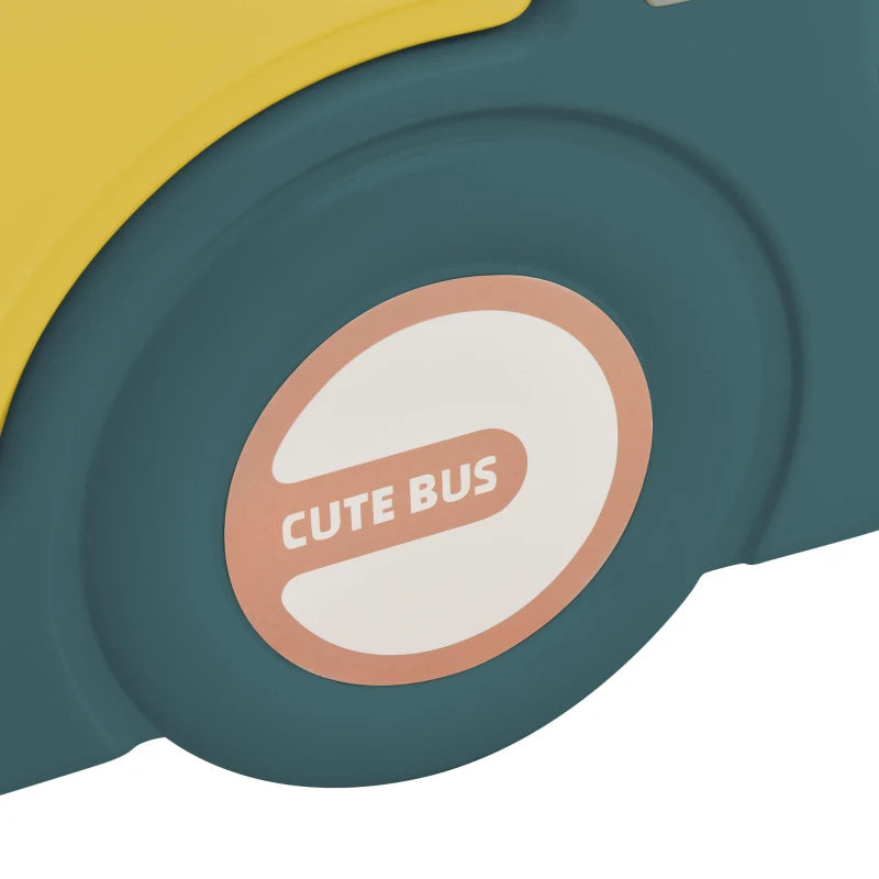 Children’s 4-in-1 Outdoor Play Equipment with Slide, Bus, Ladder & Basketball Hoop