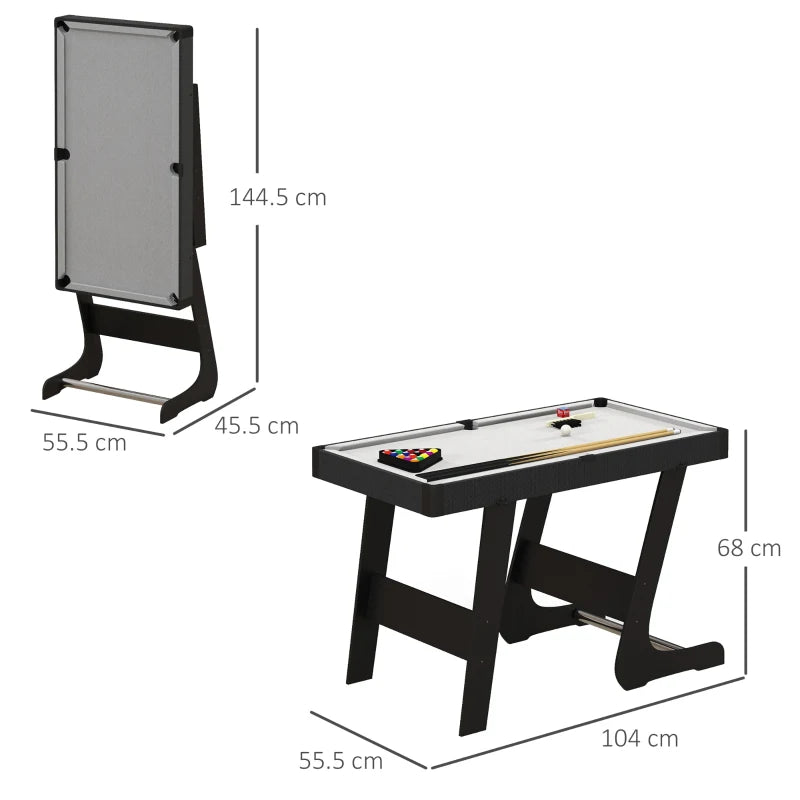 3.5ft Folding Pool Table – Grey Snooker Table with Accessories