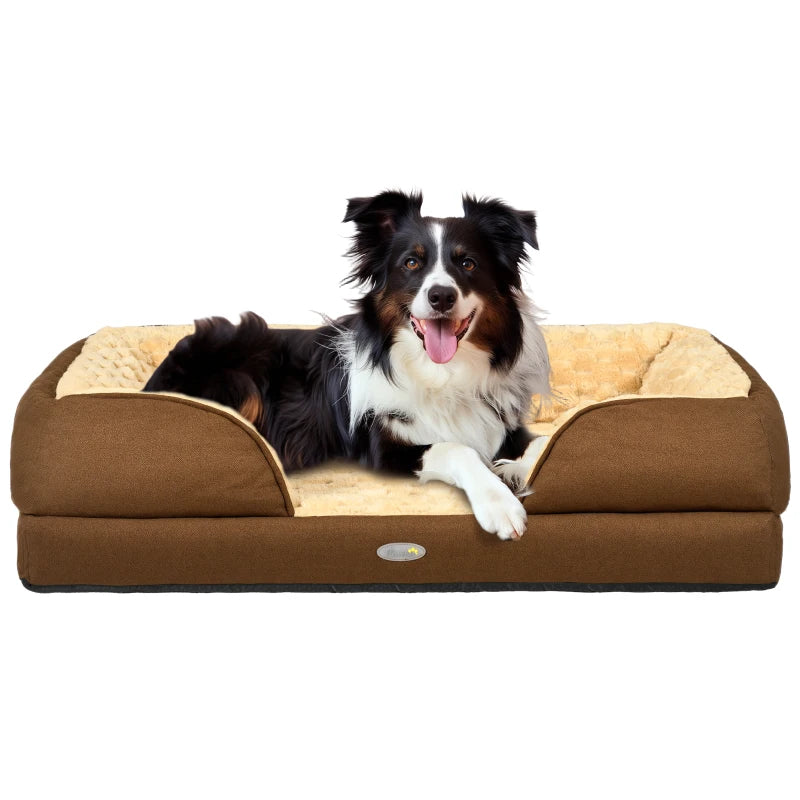 Calming Pet Mattress with Cover & Anti-Slip - Brown
